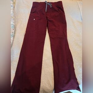 Figs Women's Burgundy scrubs tall
